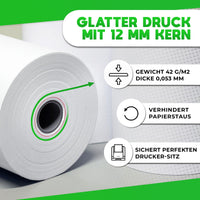 1 x RAW Customer Returns V1 Trade thermal rolls 80mm x 80m x 12mm 6 pieces - cash register rolls 80mm thermal cash register rolls - EC thermal paper rolls 42 g m2 - RRP €18.79