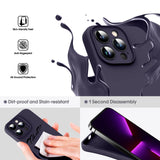 1 x RAW Customer Returns Supdeal Liquid Silicone Case for iPhone 13 Pro Max, Camera Protection Microfiber 3 Layer Protect Liquid Silicone Mobile Phone Case, Ultra Thin and Comfortable to Hold Protective Case, 6.7 Inch, Dark Purple - RRP €15.99