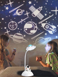 1 x RAW Customer Returns WLHBF Desk Lamp Children, LED Astronaut Portable Table Lamp, Reading Lamp with Projection Pencil Holder, Desk Lamp Dimmable Rechargeable Lamp for Student Dormitory Study Reading - RRP €22.18