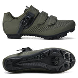 1 x RAW Customer Returns Men Women MTB Shoes, Mountain Bike Shoes Compatible with SPD Pedals 2 Bolts with Cleats, Cycling Shoes Men Women Outdoor Green 42 EU - RRP €63.52