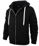 1 x Brand New igeekwell Men s Hoodie, Men s Zip Hoodie, Casual Sweatshirt, Classic Color Matching Hoody Black-2XL  - RRP €44.99