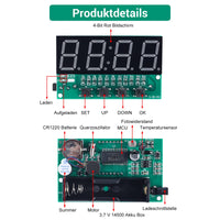 1 x RAW Customer Returns DONGKER DIY Digital Clock Kit with 4 Digit Electronics Soldering Practice Kit with Circuit Board for DIY Soldering Student STEM Project for Teaching Light Controlled Alarm Clock for Beginners and Electronics Lovers - RRP €21.69