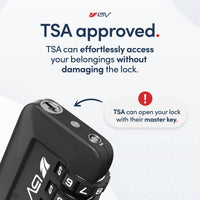 1 x RAW Customer Returns BV combination lock for stress-free travel with luggage. TSA lock with number code for 1000 possible combinations. Suitcase lock, cable lock, combination lock padlock, TSA suitcase lock - RRP €20.12