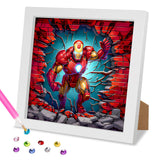 1 x Brand New MOGTAA Superhero Diamond Painting Kits for Kids with Frame, Cartoon 5D Diamond Embroidery Complete Kit, Cartoon DIY Diamond Art, for Home Decor 18x18cm - RRP €19.2