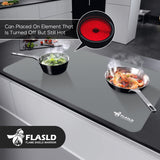 1 x RAW Customer Returns FLASLD Fireproof Stove Covers, Heat-Resistant Glass Stove Cover Mat 53 75cm for Electric Stove, Worktop Protection Mat for Deep Fryer, Blender, Coffee Machine, Gray - RRP €25.21