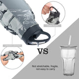 1 x RAW Customer Returns PenghaiYunfei Foldable Drinking Bottle Grenade 580ml, BPA-Free, Leak-Proof Water Bottle, Made of Food-Safe Silicone, Sports Bottle for Bicycle, Sports, Festival with Carabiner Hook Sustainable - RRP €16.45