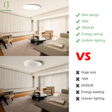 1 x RAW Customer Returns OTREN LED ceiling light flat 36W, 3000K warm white round bathroom lamp, 3240LM ceiling light panel for bathroom bedroom hallway kitchen living room balcony, 30CM, IP44 - RRP €27.61