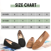 1 x RAW Customer Returns festooning Women s Loafer Comfortable Moccasins Casual Flats Shoe Office Suede Ballet Shoes 39 - RRP €23.21