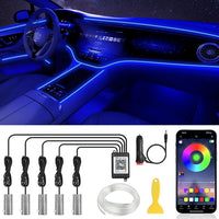 1 x RAW Customer Returns LED interior lighting car, 6M 5 in 1 RGB car interior lighting, 12V LED atmosphere light car, app controllable interior lighting, car LED strip - RRP €27.22