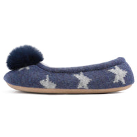 1 x Brand New FUPPIA women s slippers faux fluffy slippers memory foam slippers soft flat plush slippers non-slip blue EU 40 - RRP €60.0