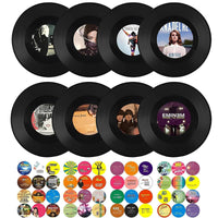 1 x RAW Customer Returns LZYKJGS Vinyl Record Retro, Pack of 8 Records Decoration Wall, Roll Music Party Decoration Record, for Decoration of Bars, Caf , Home, Party Random Pattern  - RRP €14.71