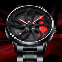 1 x RAW Customer Returns Mihawk Rim Watch Men - Motorsport Wristwatch in 3D Stereoscopic Car Wheel Watch Fashion Sports Watches Waterproof Rim Hub Car Enthusiast Wristwatch X-570S  - RRP €109.99