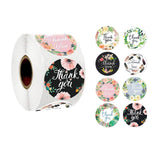 52 x Brand New Thank you stickers, 1000 pieces of decorative stickers, 25 mm round labels with flowers and plants, ideal for envelopes, bags, artifacts, gifts, baking shops, packaging, birthday, wedding, Christmas - RRP €366.08