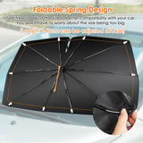 1 x RAW Customer Returns Oziral Car Sunshade for Windshield 360 Rotatable Foldable Car Sunshade Umbrella Tail with Spring Folding Suitable for Sun Protection for Front Windshield UV Protection, 150 x 82 cm 59 32 inches  - RRP €20.3