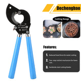 1 x RAW Customer Returns Ratchet Cable Cutter, Dechengbao Up to 600MCM 300mm Ratchet Cable Cutter, Heavy Duty for Cutting Armored Aluminum Copper Cable Cutter, Ratchet Cutter - RRP €56.99