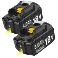 1 x RAW Customer Returns 2X BL1850B 5.0Ah 5000mAh 18V replacement battery for Makita 5.0Ah BL1850B BL1850 BL1840 BL1830 BL1820 BL1815 BL1835 BL1845 BL1850 194205-3 LXT-400 with LED tool battery - RRP €60.49