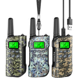 1 x RAW Customer Returns Inspireyes Walkie Talkie Children s Rechargeable, 48 Hours Working Time, 8 Channels 2-Way Radio, Gifts for Boys Girls, Outdoor Hiking Camping, 3-12 Years Old Toy Set of 3 Camouflage Pattern - RRP €24.38