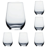 1 x RAW Customer Returns Brahmstein Drinking Glasses Set, Crystal Design Water Glasses Set, 410 ml, Clear Glasses, Wide Base, Dishwasher Safe, Drinking Glasses for Smoothies, Cocktails, Pack of 6 - RRP €23.34