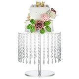 1 x RAW Customer Returns NUPTIO Acrylic Cake Stand Cupcake Stand 31cm Diameter Clear Afternoon Tea Dessert Cup Cake Serving Plate with Crystal Chandelier for Wedding Birthday Party Baby Shower Decorations - RRP €36.74