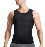 1 x RAW Customer Returns Bingrong Men s T-Shirt Compression T-Shirt Shapewear Belly T-Shirt Sports Thin Ribbed Shaping T-Shirt Black , L - RRP €24.0