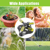 1 x RAW Customer Returns DEWINNER Garden Water Sprinkler Lawn 360 Degree Rotating Automatic Irrigation 3 Rotating Arms Adjustable for Plants Flowers Vegetables 2 Circular Spray Nozzles 3 Connectors - RRP €16.72