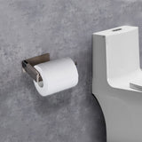 1 x RAW Customer Returns YUET toilet paper holder without drilling, toilet paper holder 304 stainless steel, toilet roll holder self-adhesive, toilet paper holder WC paper holder for kitchen bathroom chrome silver  - RRP €14.66