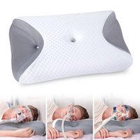 1 x RAW Customer Returns HOMCA CPAP Pillow, Ergonomic Orthopedic Memory Foam Pillow for All CPAP Masks That Reduces Mask Pressure and Air Leakage, 65x40x9 11 cm - RRP €47.75