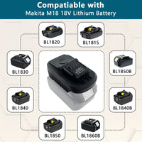 1 x RAW Customer Returns Adapter converter for Worx 20V, for Makita 18V series Li-Ion battery Bl1830 BL1850 to for Worx 20V 4-pin power tool use, replace Worx PowerShare batteries 20V - RRP €23.09