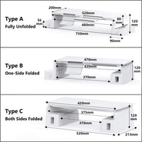 1 x RAW Customer Returns Monitor stand with storage function, MiiKARE adjustable screen stand with pull-out drawer mobile phone stand 2 storage racks, laptop stand screen riser for computer, laptop, TV - RRP €37.3