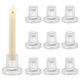 1 x RAW Customer Returns Romadedi glass candle holder candlestick for taper candles - set of 10 small taper candle holders for taper candles wedding table decoration Christmas Advent living room party dining table vintage decoration - RRP €27.96