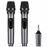 1 x RAW Customer Returns LEKATO 2.4GHz Rechargeable Wireless Microphone Singing Microphones Up to 30 Hours Playtime Cordless Metal Handheld Microphones Set for Singing Speech DJ Church, Party, Wedding - RRP €66.88