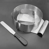 3 x Brand New WMLBK cake base cutting aid cake set 3 pieces accessories made of stainless steel set for cake saver and kitchen knife DIY round bread baking pan cake knife and cake base knife cake ring - RRP €64.02