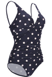 1 x RAW Customer Returns Laorchid one-piece swimsuit swimwear v neck women s swimsuit tummy control push up swimwear swimsuit high waist swimsuit blue M dots XXL - RRP €37.99