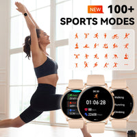 1 x RAW Customer Returns LaNikar Smartwatch Women s with Telephone Function 1.43 AMOLED Display Fitness Watch Women s Waterproof Sports Watch Pedometer with Heart Rate, SpO2, Sleep Monitor, Round Watch for iOS and Android - RRP €46.63