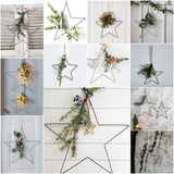 2 x RAW Customer Returns 6 Pieces Christmas Star, SILARLAIT 1PC 30 25 20cm 3PCS 10cm Christmas Decorative Stars in Iron with 5m Jute Rope, Star DIY Christmas Decorations, Interior Decorations for Window Door Table - RRP €29.5