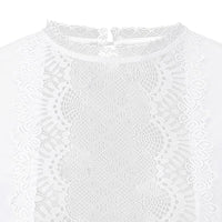 1 x RAW Customer Returns Kelliar Dirndl Women s Lace Blouse Long Sleeve Bavarian Style Round Neck Oktoberfest Blouse Cream Size 32-48 Kb08-White 42 - RRP €24.0