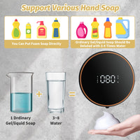 1 x RAW Customer Returns Soap dispenser automatic, 3-level adjustable, rechargeable touchless soap dispenser 300ml suitable for kitchen, bathroom - RRP €31.73