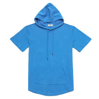 1 x RAW Customer Returns Dubinik hooded shirt men s short-sleeved hoodie men s sports cotton pockets t-shirt with hood men - RRP €32.26