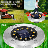 1 x RAW Customer Returns GREPRO Solar Floor Lights 12 Pack, 12 LEDS Solar Lamps for Outdoors, Garden Light Solar IP65 Waterproof Warm White LED Garden Lights Solar for Lawn Driveway Sidewalk Patio Garden Solar Light - RRP €39.99