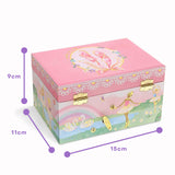 1 x RAW Customer Returns Jewelkeeper - Musical Jewelry Box for Girls with Ballerina, Rainbow and Gold Leaf - Swan Lake Melody - RRP €22.99