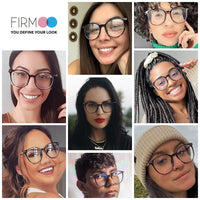 1 x RAW Customer Returns Firmoo blue light filter glasses without prescription for women men, anti blue light UV protective glasses, TR full-rim glasses against eye strain, anti-reflective nerd glasses black - RRP €30.46