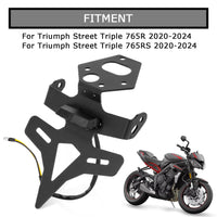 1 x RAW Customer Returns psler License Plate Holder Bracket for Triumph Street Triple 765R 765RS 2020 2021 2022 2023 2024, Rear Fender Frame Rear Motorcycle Accessories - RRP €42.68