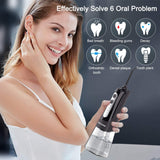 1 x RAW Customer Returns Oral Irrigator Cordless PECHAM Oral Irrigator Test Winner 2023 4 Cleaning Modes Electric Tooth Cleaner Oral Irrigator, with 4 Attachments Gum and Dental Care - RRP €33.43