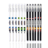 24 x Brand New GENGUTOR Pack of 12 cartoon gel pens, erasable ballpoint pens, ink pen, erasable pen for children, students, office, gift for children, students, school, office, black and white - RRP €217.44