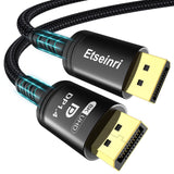 2 x RAW Customer Returns Etseinri DisplayPort Cable 2M, Display Port 1.4, DP Cable Support 8K 60Hz, 4K 144Hz, 2K 240Hz, 32.4Gbps HBR3 HDR DSC 1.2, G-Sync FreeSync Display Port Cable for Laptop Monitor PC TV - RRP €22.68