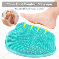 1 x RAW Customer Returns Foot brush scrubber massager shower with suction cup silicone, foot bath with massage thick plastic foot basin, foot bath massager for pedicure, relaxation and detox dianGreen  - RRP €8.02