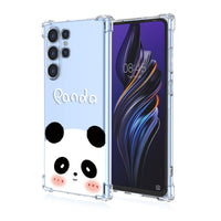 1 x Brand New LACAE Transparent Beautiful Mobile Phone Case for Samsung Galaxy S23 Ultra 5G, Soft Clear Colorful TPU Case, Stylish, Good-Looking Protective Case Has Pretty Giant Panda Decorated - RRP €11.26