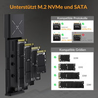 2 x RAW Customer Returns iDsonix M.2 NVMe SATA SSD Enclosure Adapter Tool-Free Aluminum , NVMe to USB 3.2 Gen 2 10Gbps, M.2 to USB A C Supports M-Key B M Key, with UASP Trim for 2230 2242 2260 2280 SSD - RRP €37.08