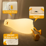 1 x RAW Customer Returns Attivolife Duck Night Light, Cute Nursery Silicone Animal Lamp, Rechargeable Timer, Bedroom Decoration, LED Touch Birthday Gift for Baby Girls Boys Kids - RRP €18.99