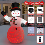 1 x RAW Customer Returns Cootway 220cm Inflatable Snowman with Remote Control and Rotating Lights, Inflatable Christmas Decorations for Outdoor, Inflatable Snowman Yard Decorations for Lawn Parties - RRP €60.97